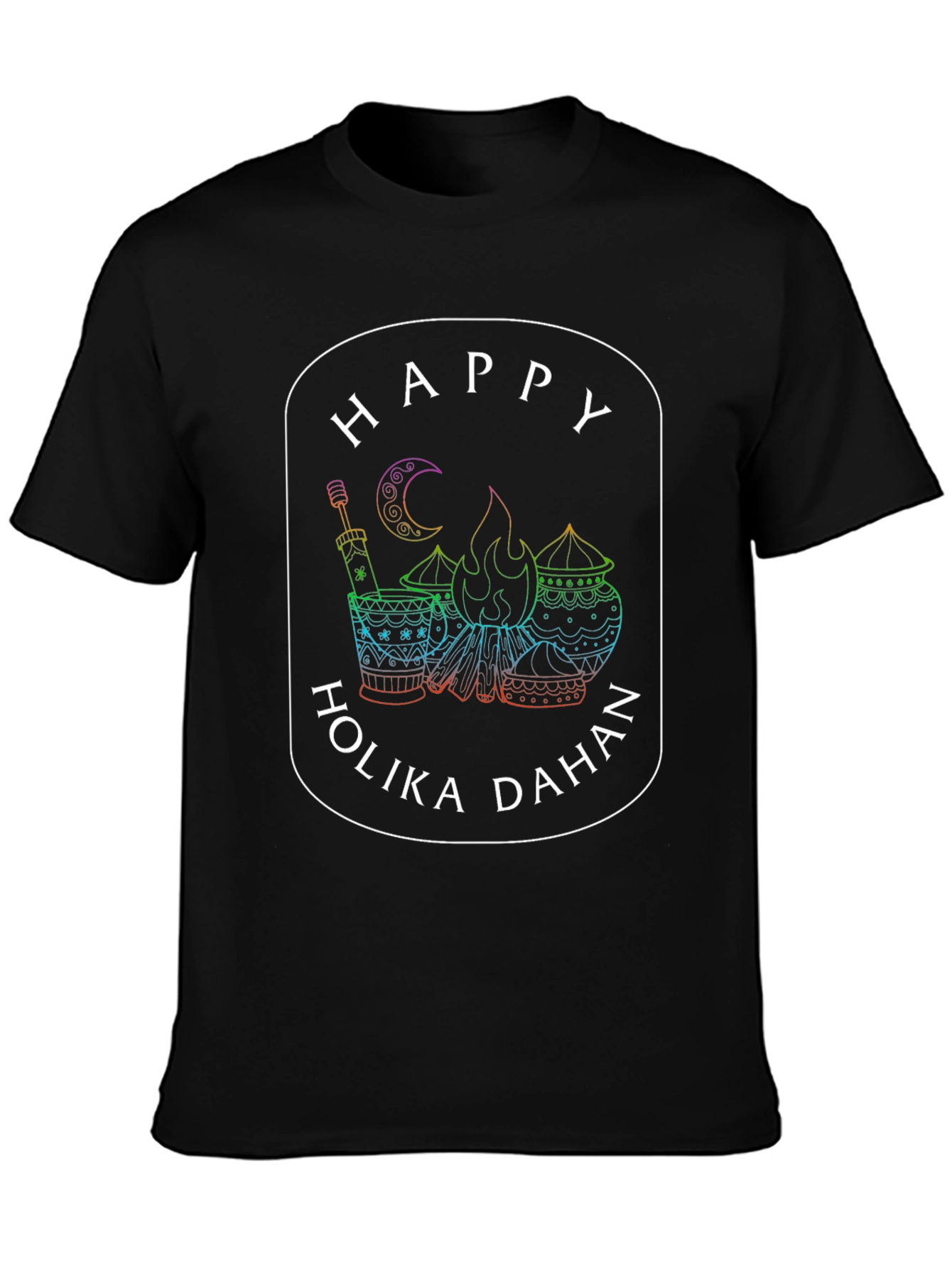 Happy Holika Dahan Graphic Tee - Celebrate Holi