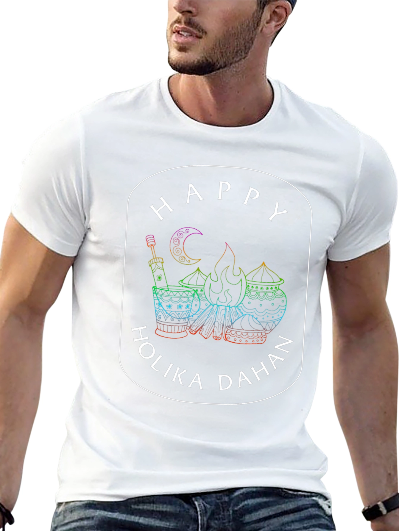 Happy Holika Dahan Graphic Tee - Celebrate Holi