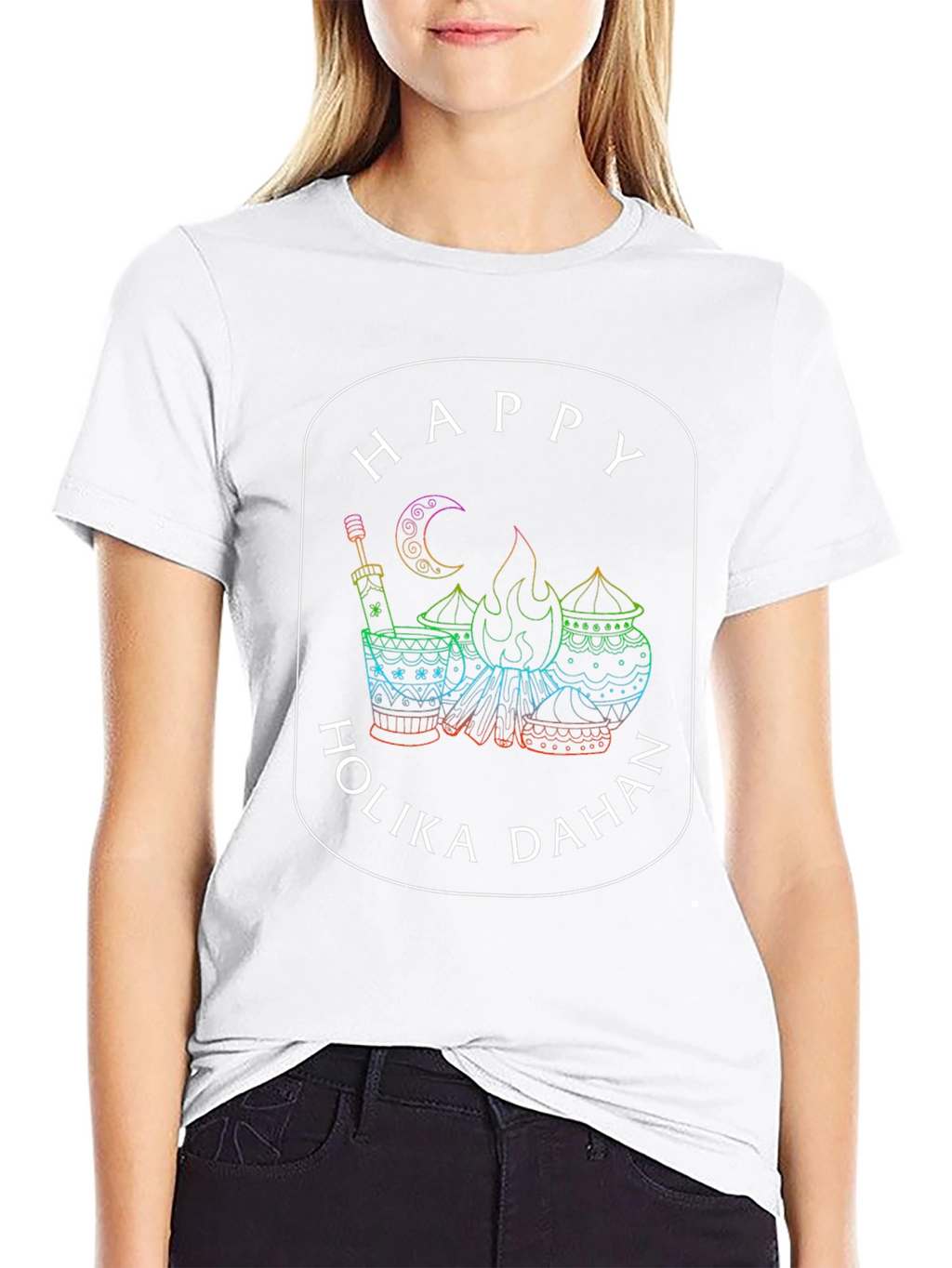 Happy Holika Dahan Graphic Tee - Celebrate Holi