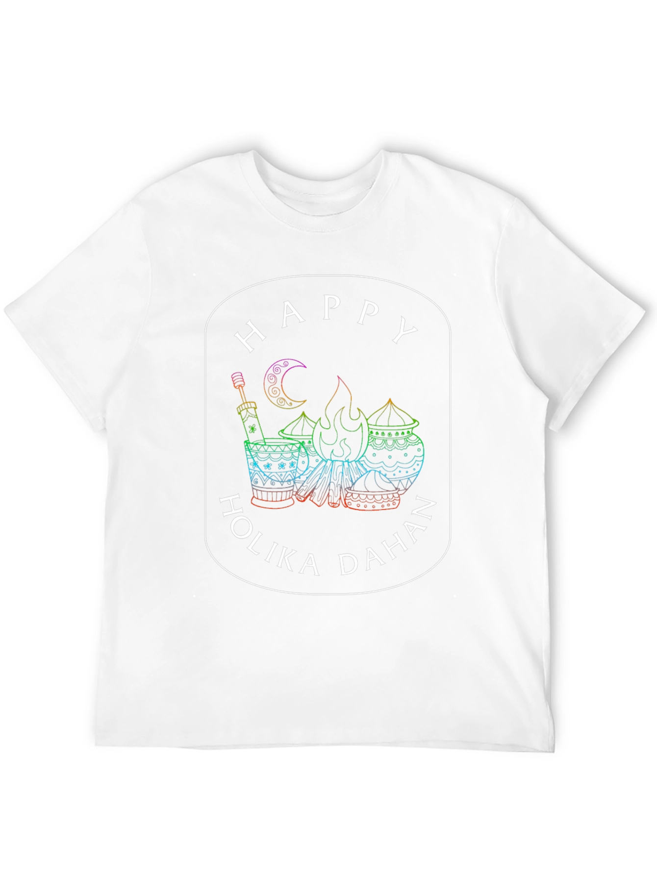 Happy Holika Dahan Graphic Tee - Celebrate Holi