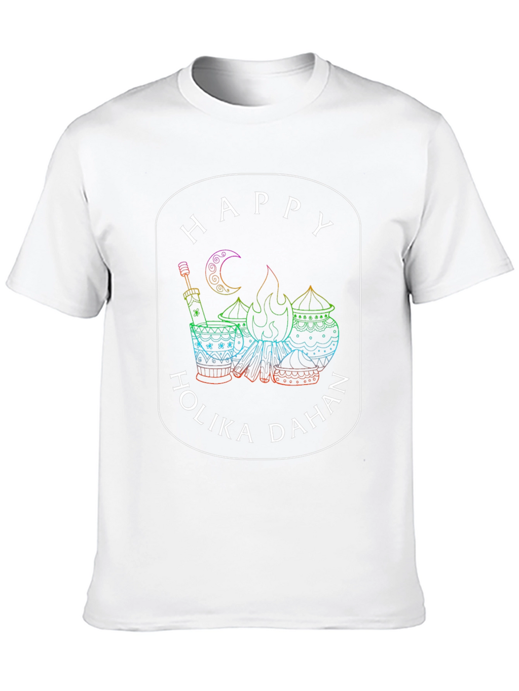 Happy Holika Dahan Graphic Tee - Celebrate Holi