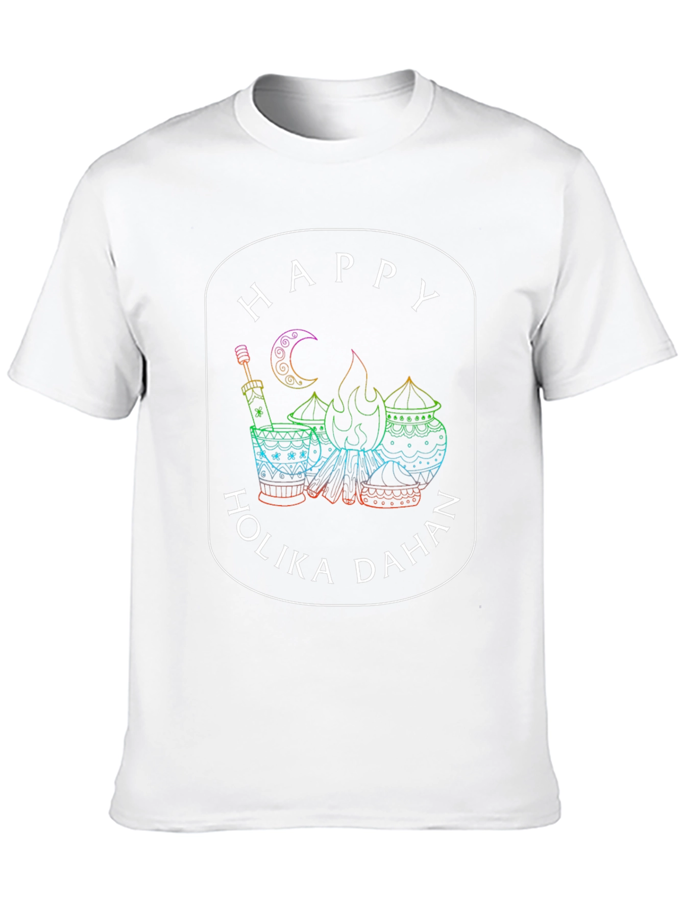 Happy Holika Dahan Graphic Tee - Celebrate Holi