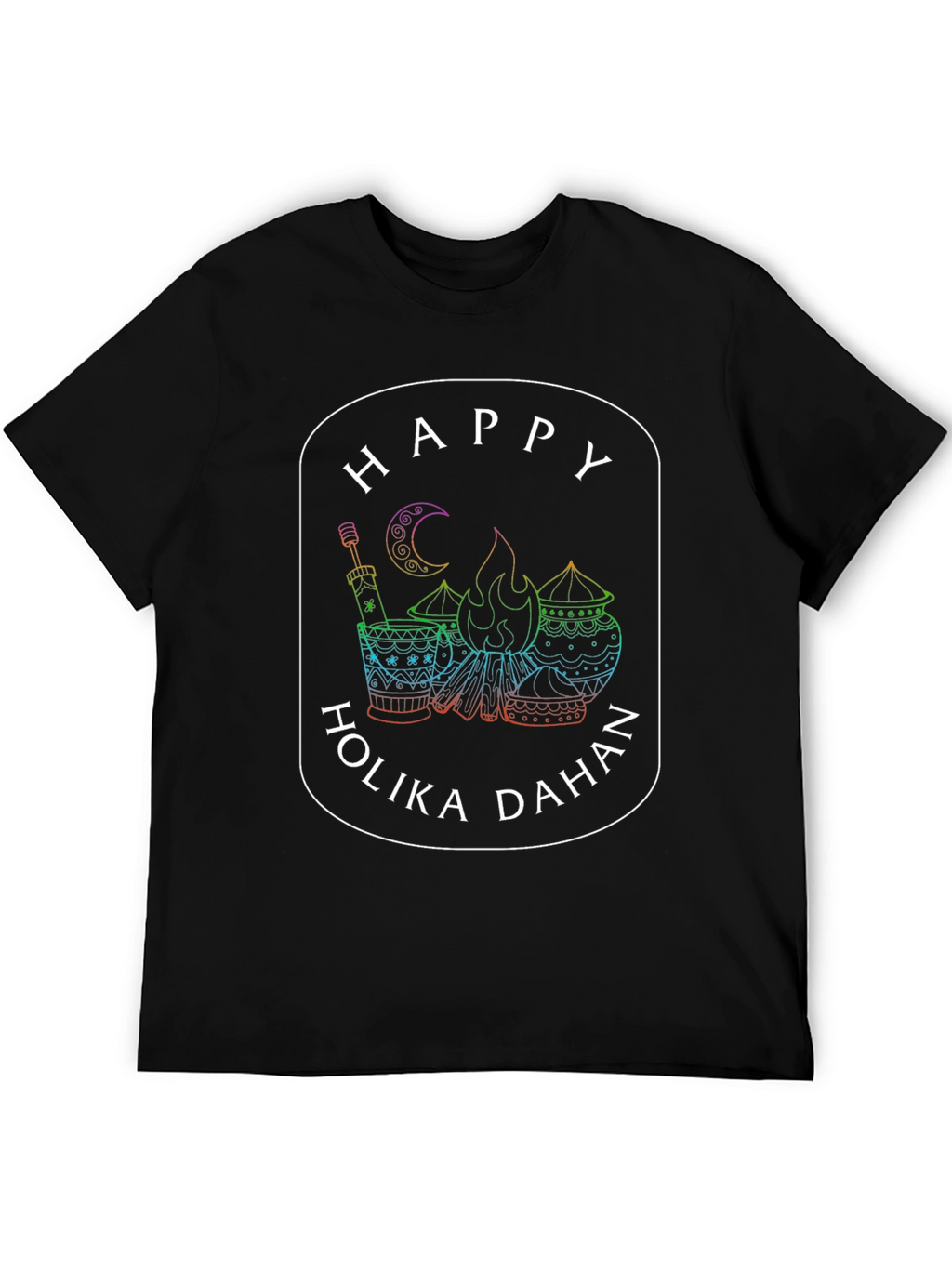 Happy Holika Dahan Graphic Tee - Celebrate Holi