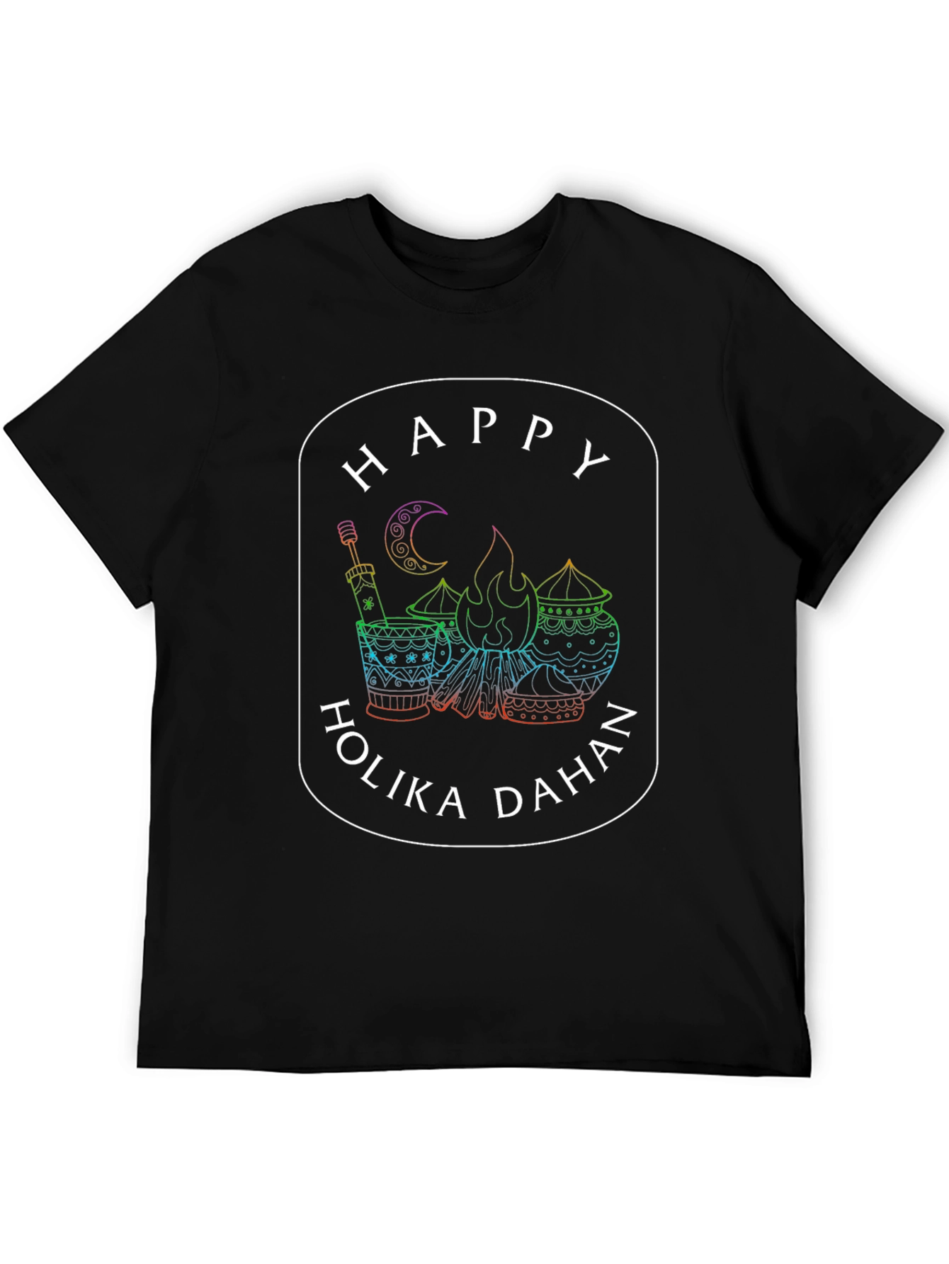 Happy Holika Dahan Graphic Tee - Celebrate Holi