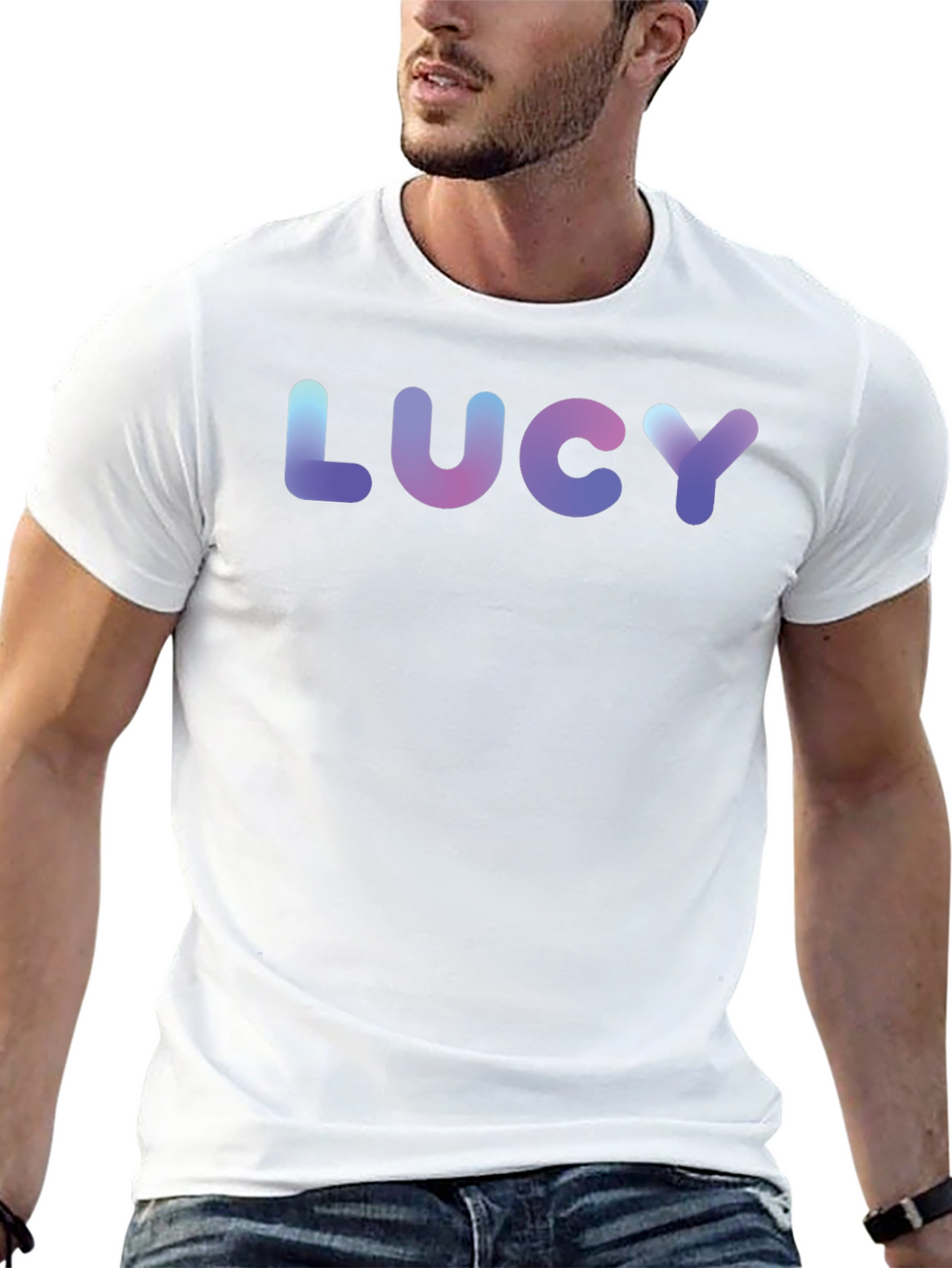 Lucy Graphic T-Shirt - Black Cotton Blend