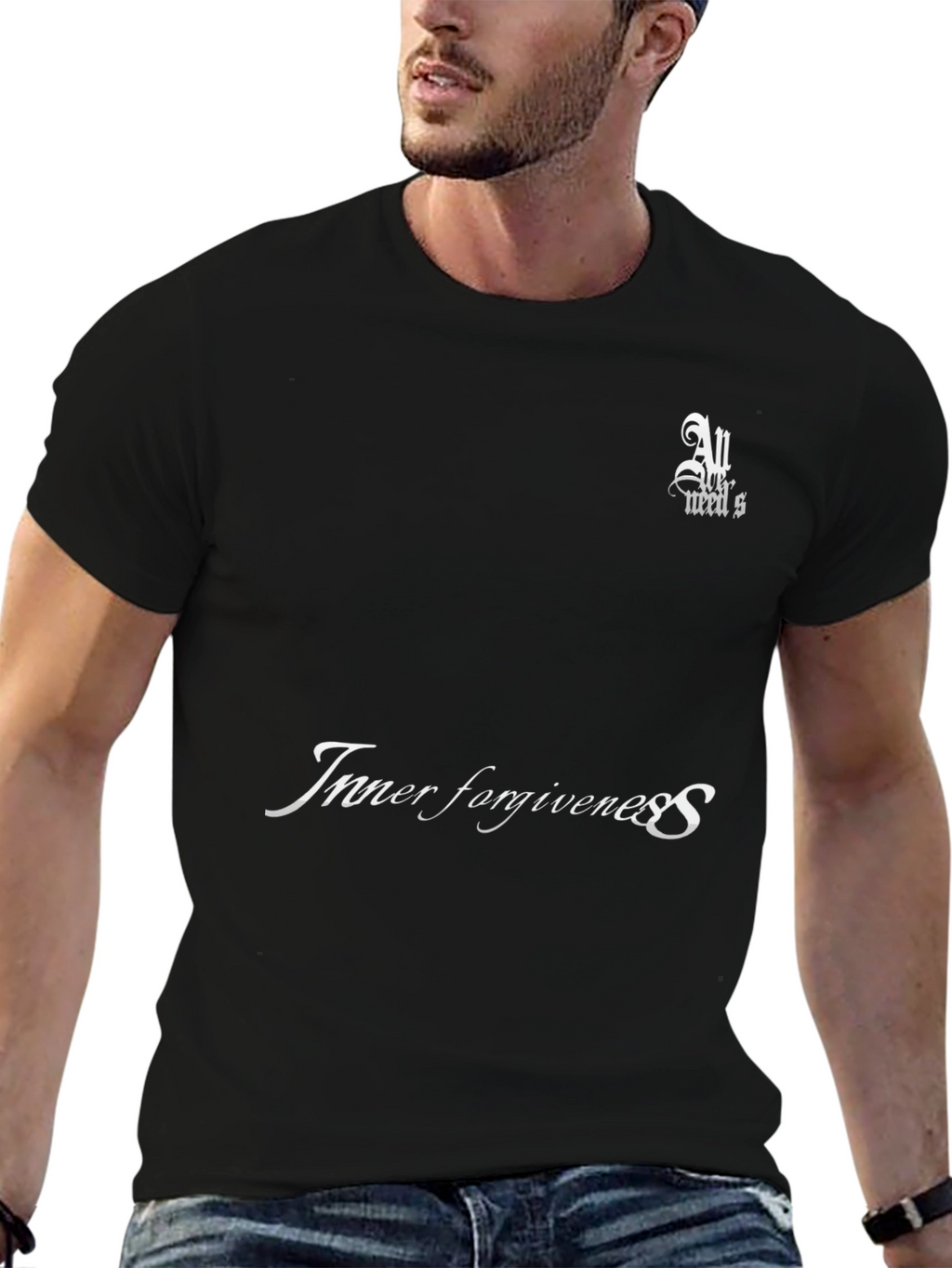 Inner Forgiveness Black Graphic T-Shirt