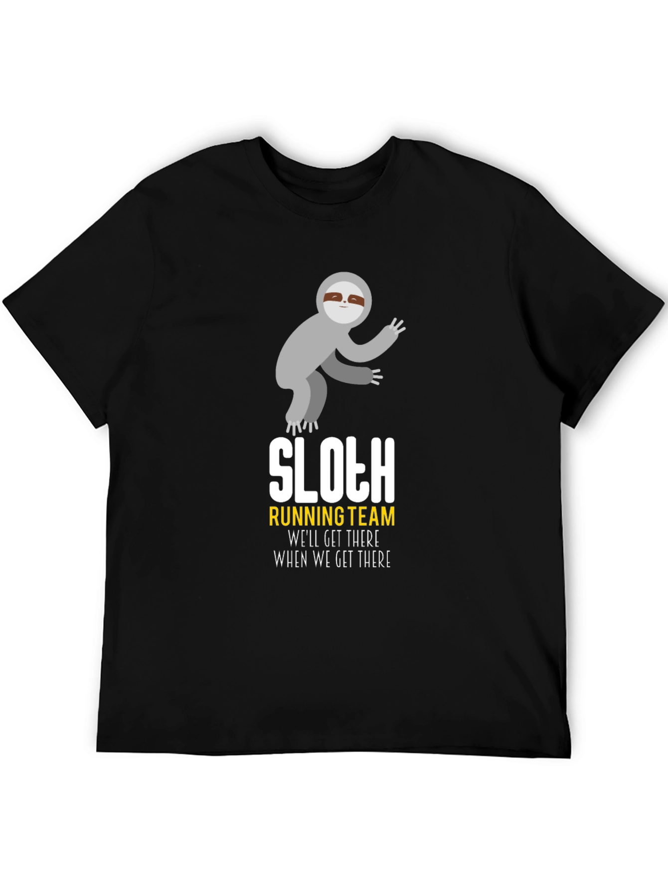 Sloth Running Team T-Shirt - Funny Graphic Tee