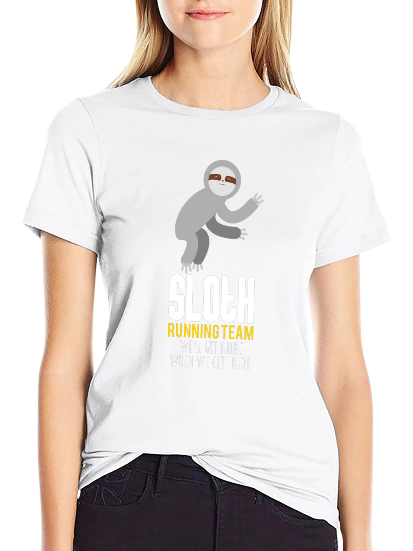 Sloth Running Team T-Shirt - Funny Graphic Tee