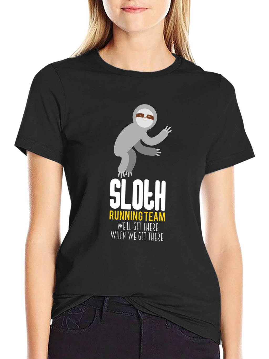 Sloth Running Team T-Shirt - Funny Graphic Tee