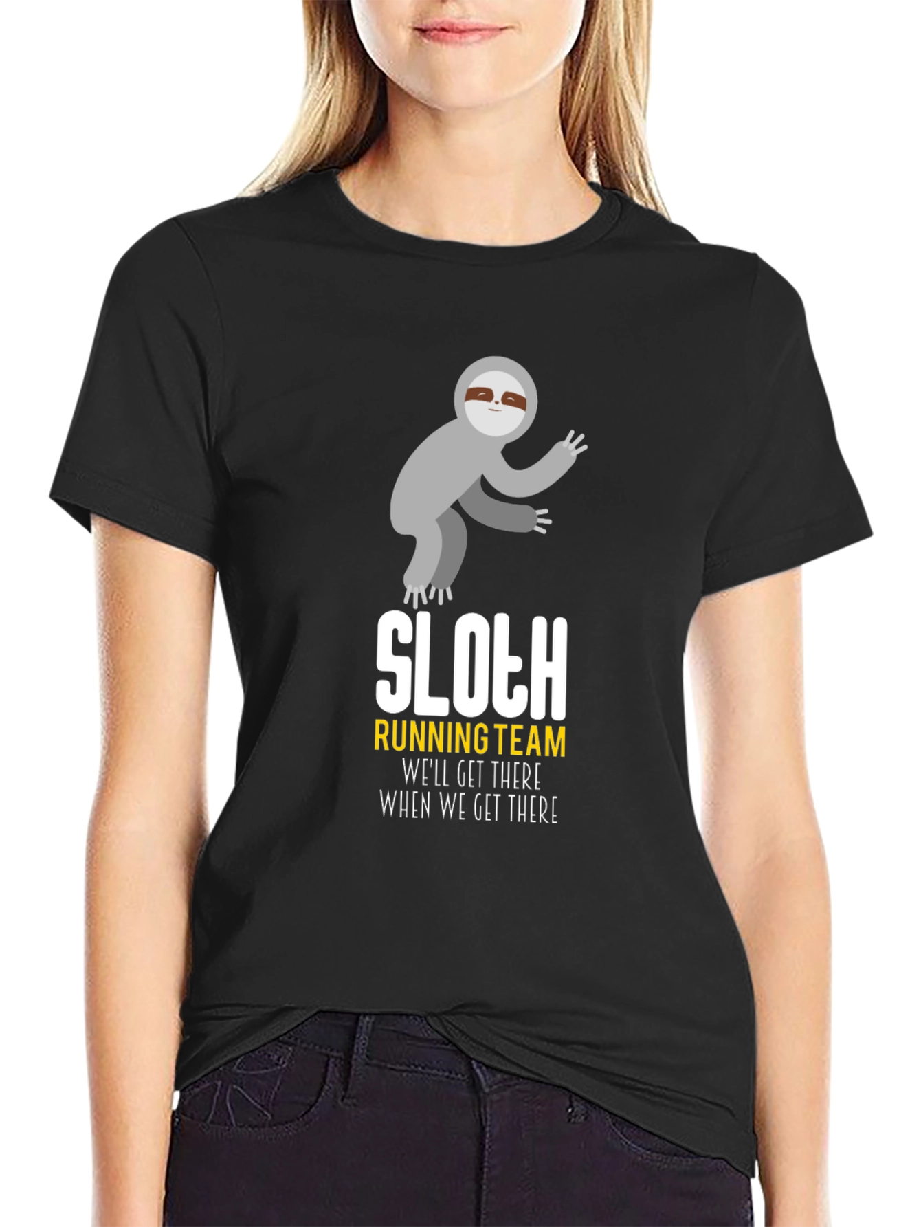 Sloth Running Team T-Shirt - Funny Graphic Tee
