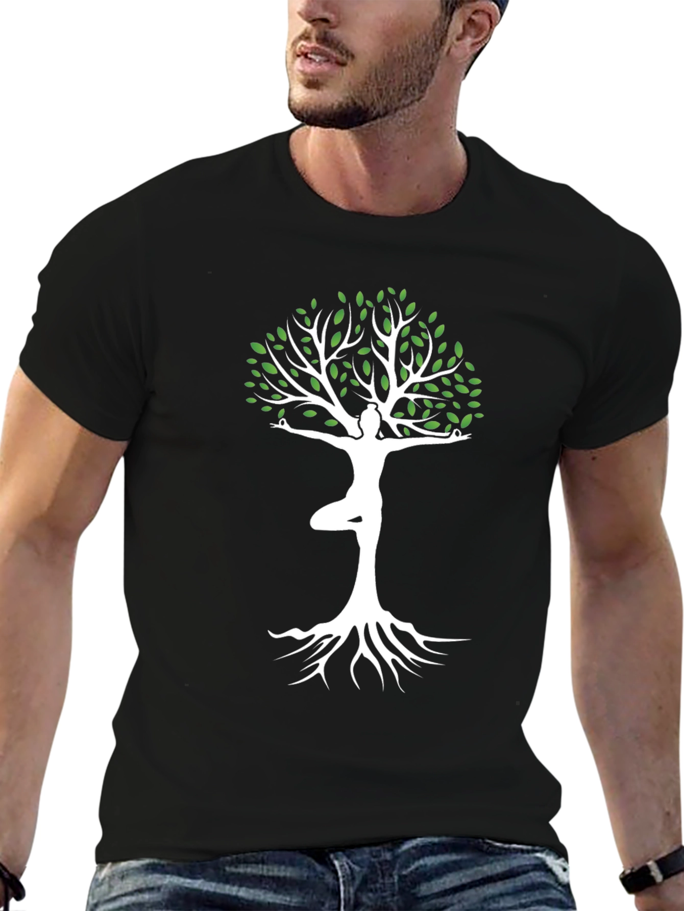Yoga Tree of Life Graphic Tee - Black
