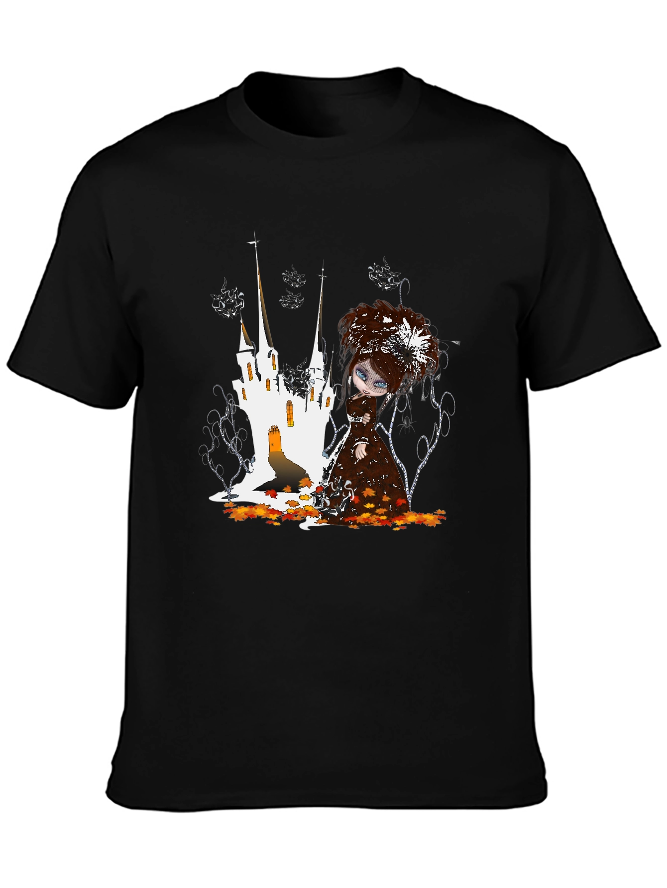 Gothic Doll Castle Graphic T-Shirt