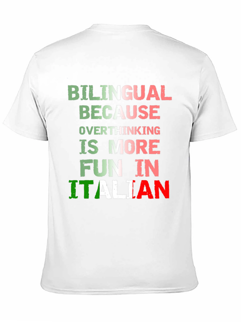 Bilingual Italian Overthinking Fun T-Shirt