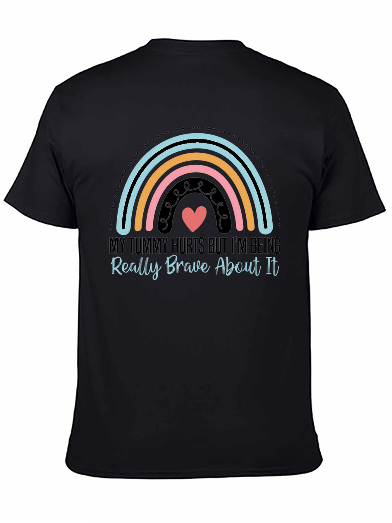 Tummy Hurts Brave Rainbow Graphic Tee