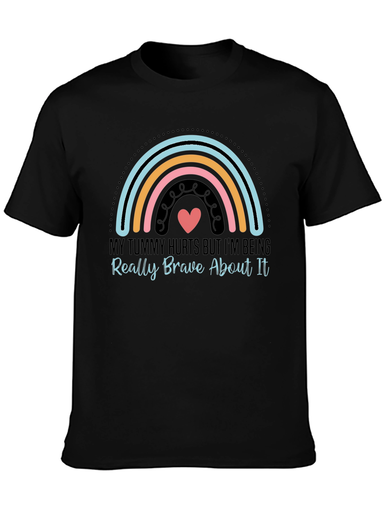 Tummy Hurts Brave Rainbow Graphic Tee