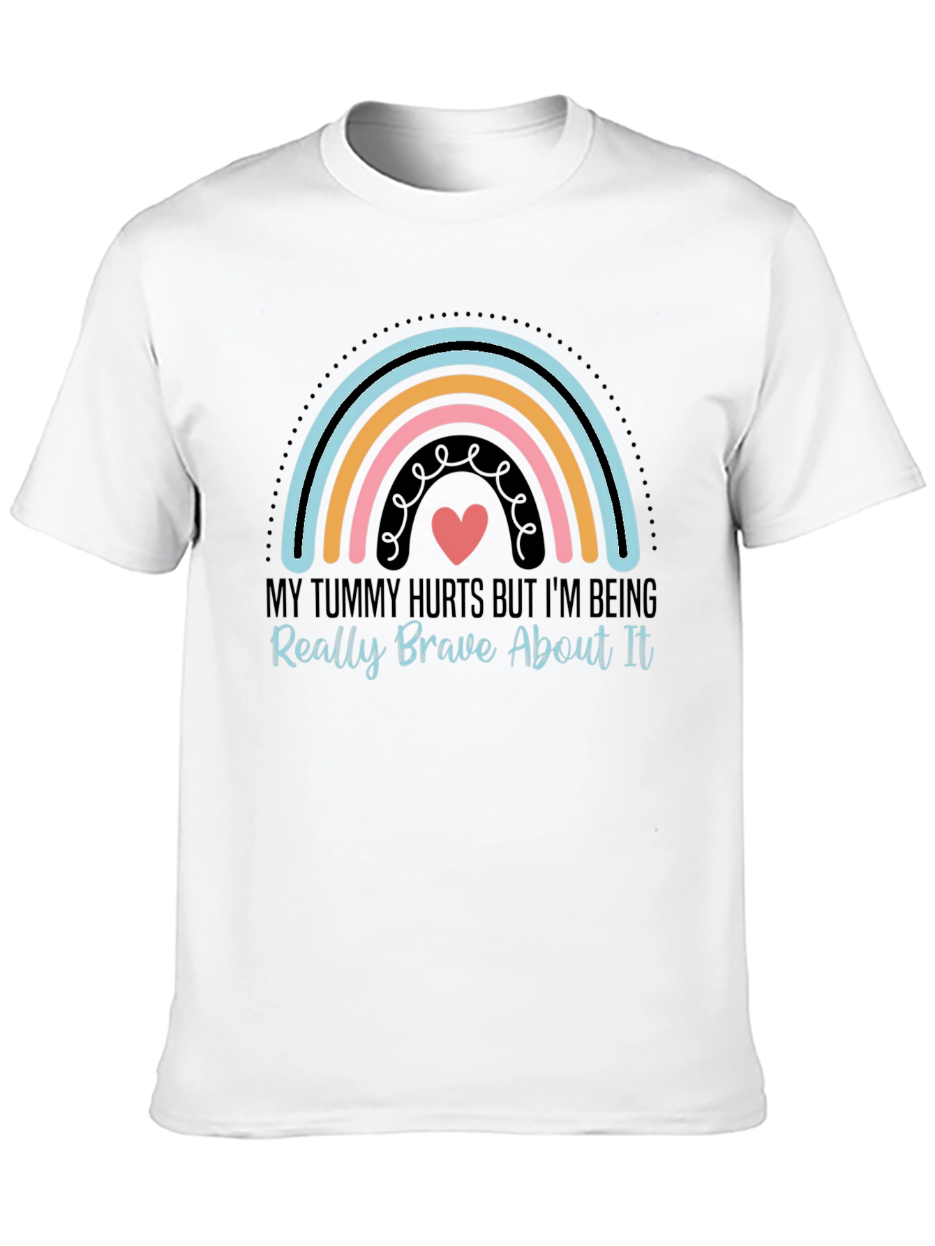 Tummy Hurts Brave Rainbow Graphic Tee