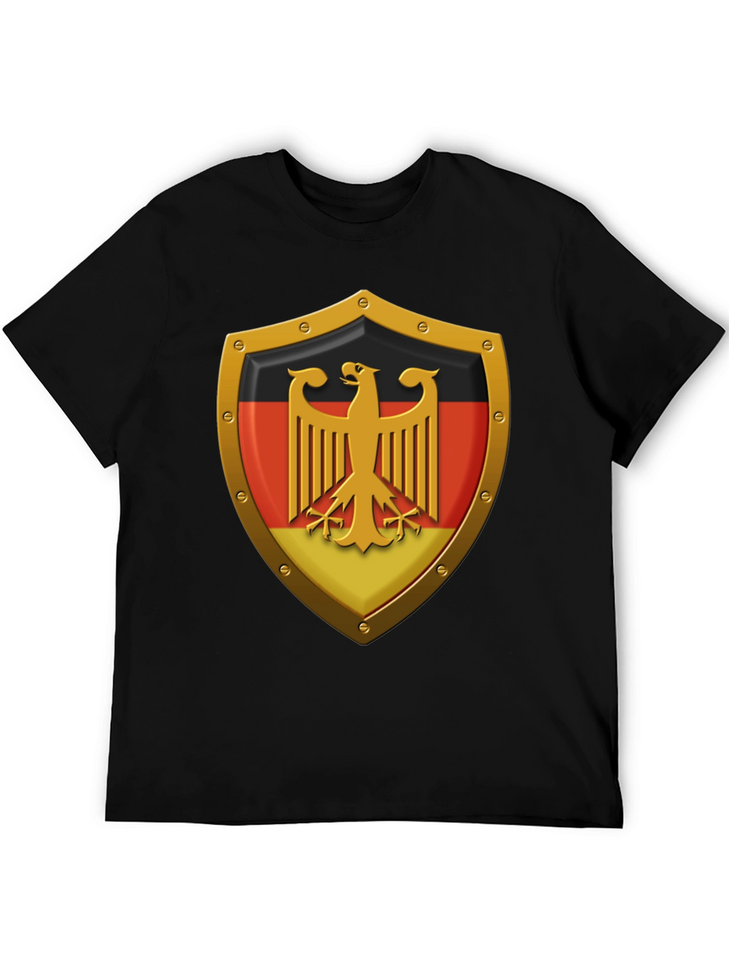 German Eagle Shield Graphic T-Shirt - Black