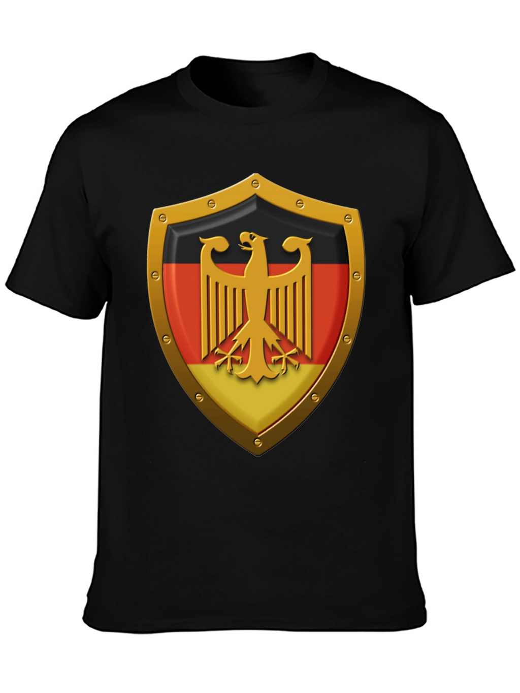 German Eagle Shield Graphic T-Shirt - Black