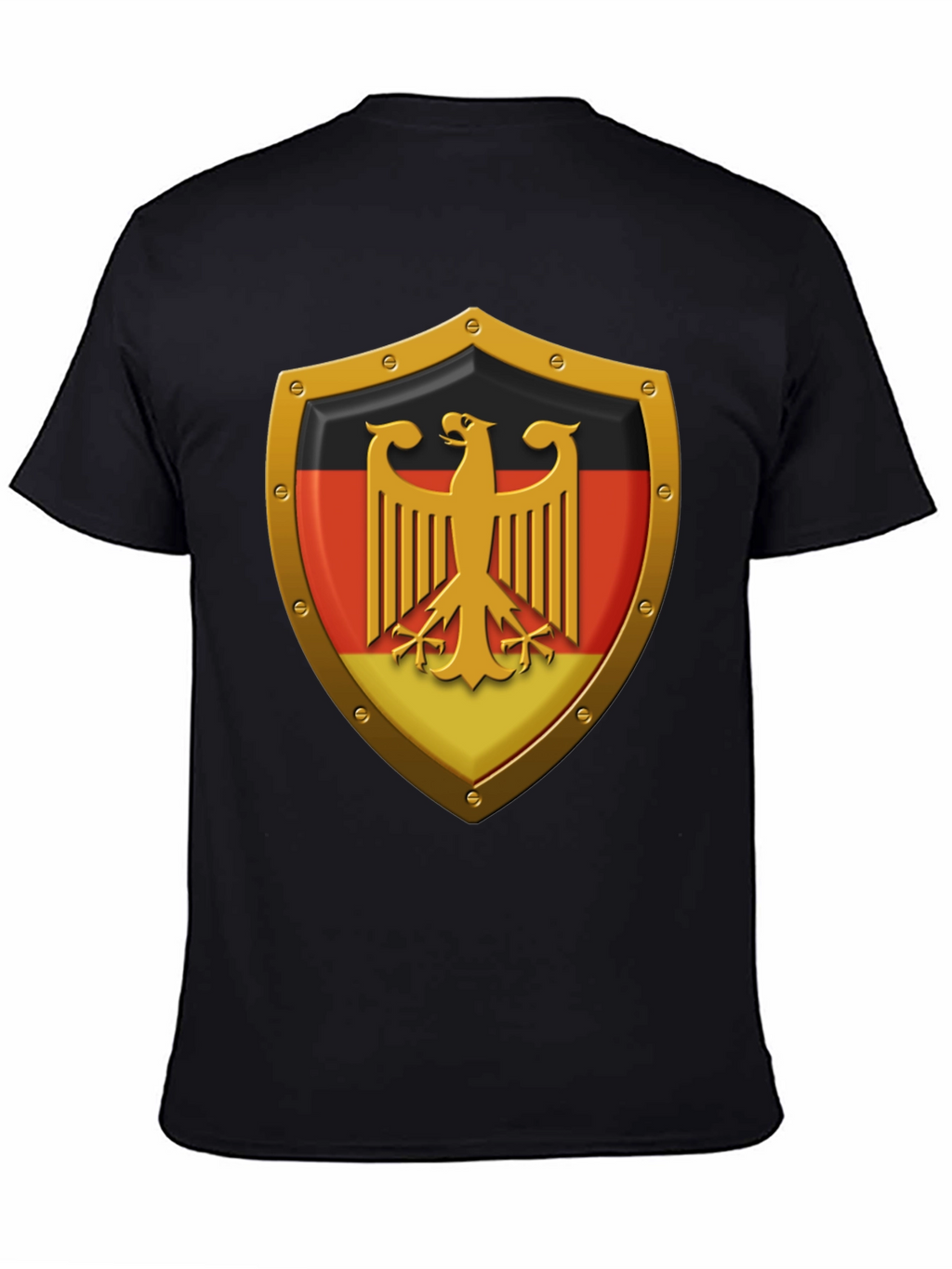German Eagle Shield Graphic T-Shirt - Black