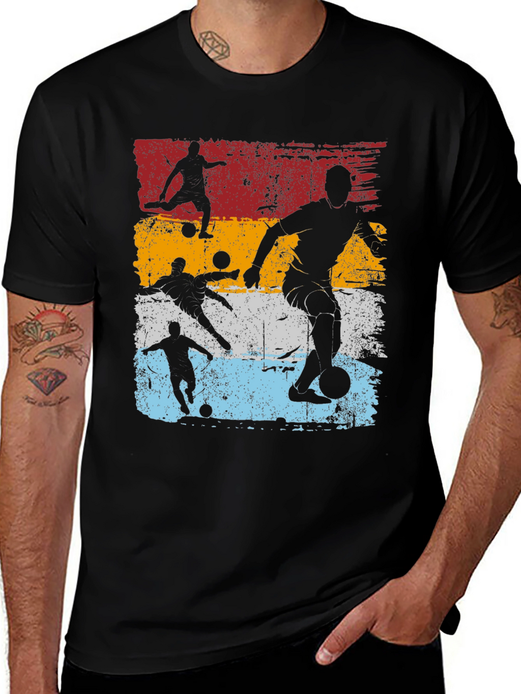 Retro Soccer Player Graphic Tee