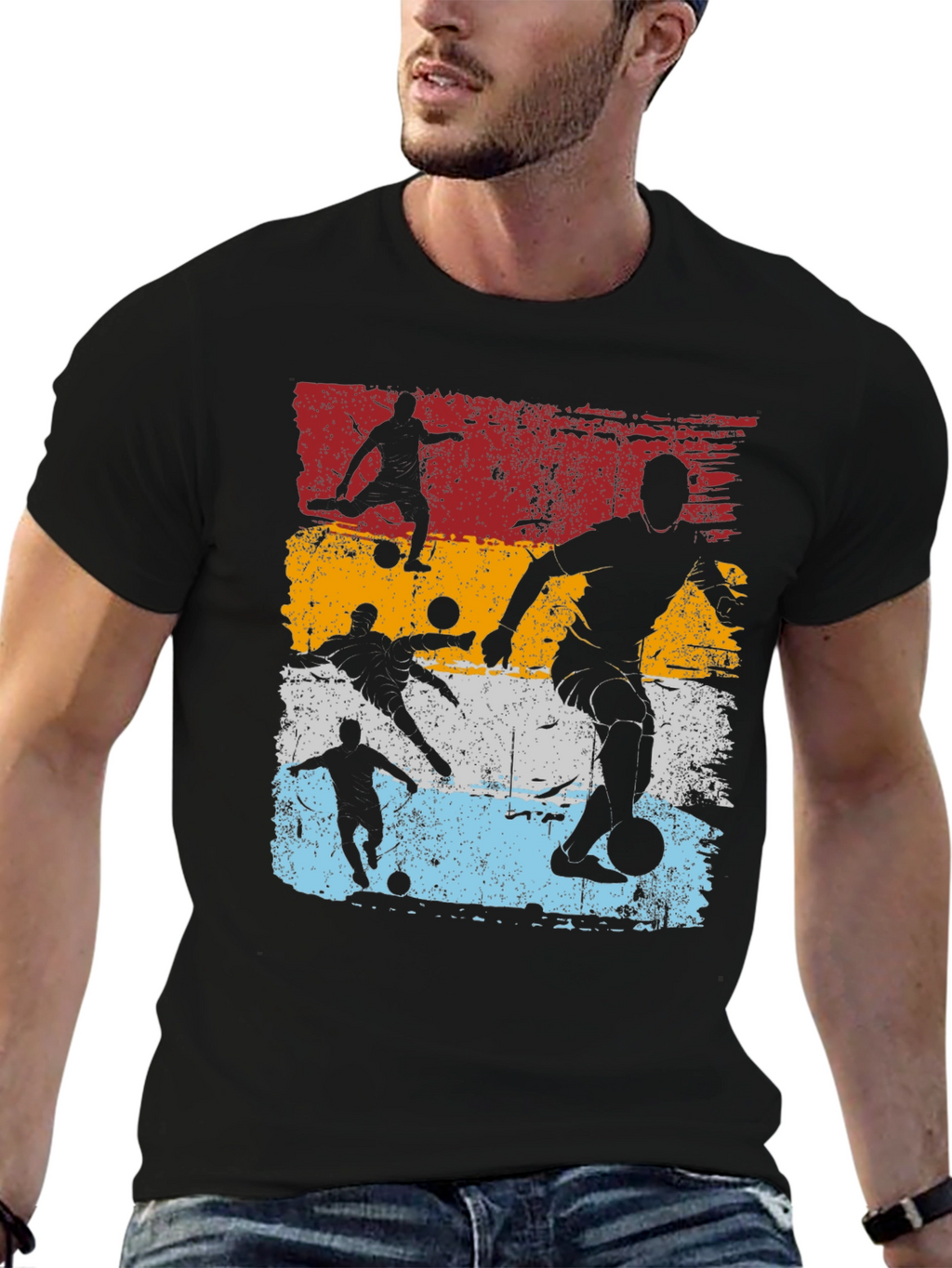 Retro Soccer Player Graphic Tee