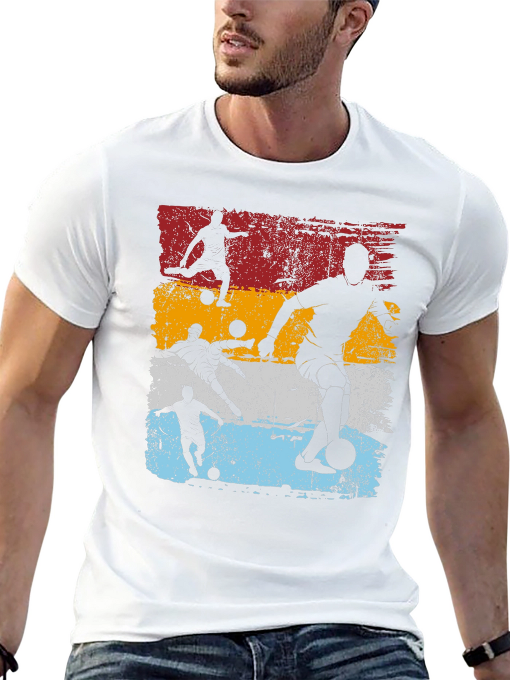 Retro Soccer Player Graphic Tee