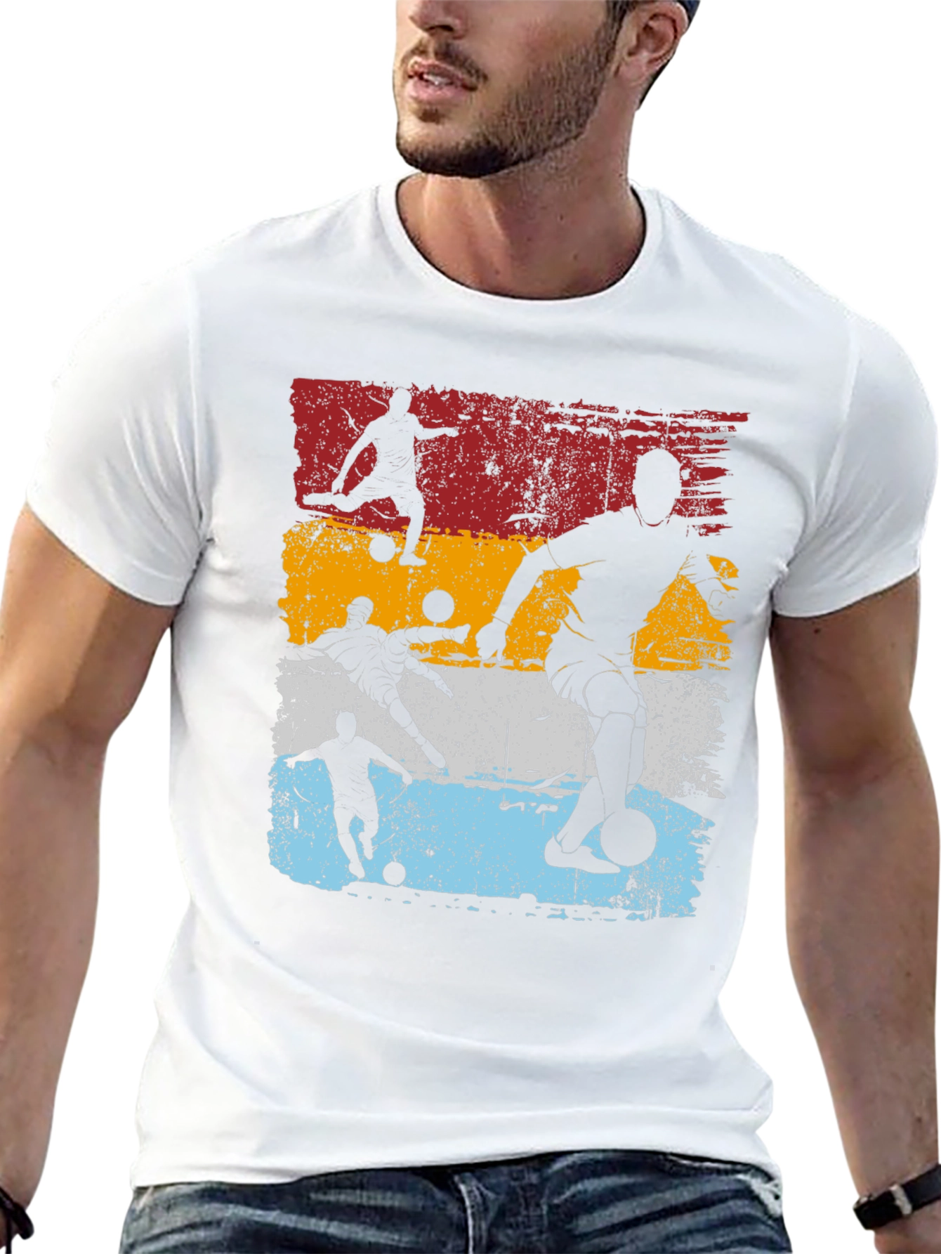 Retro Soccer Player Graphic Tee