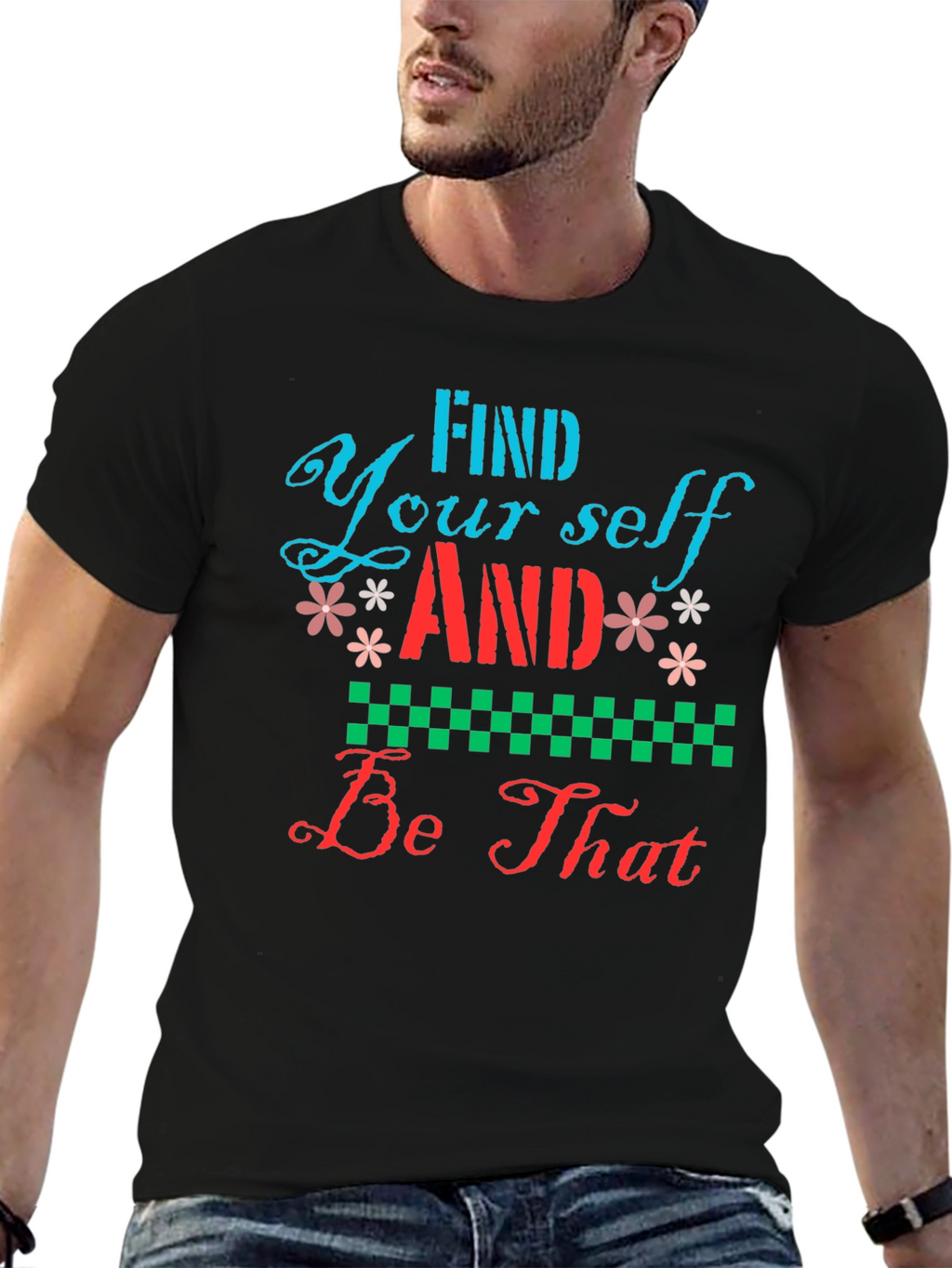 Find Yourself Graphic Tee - Stylish Black T-Shirt