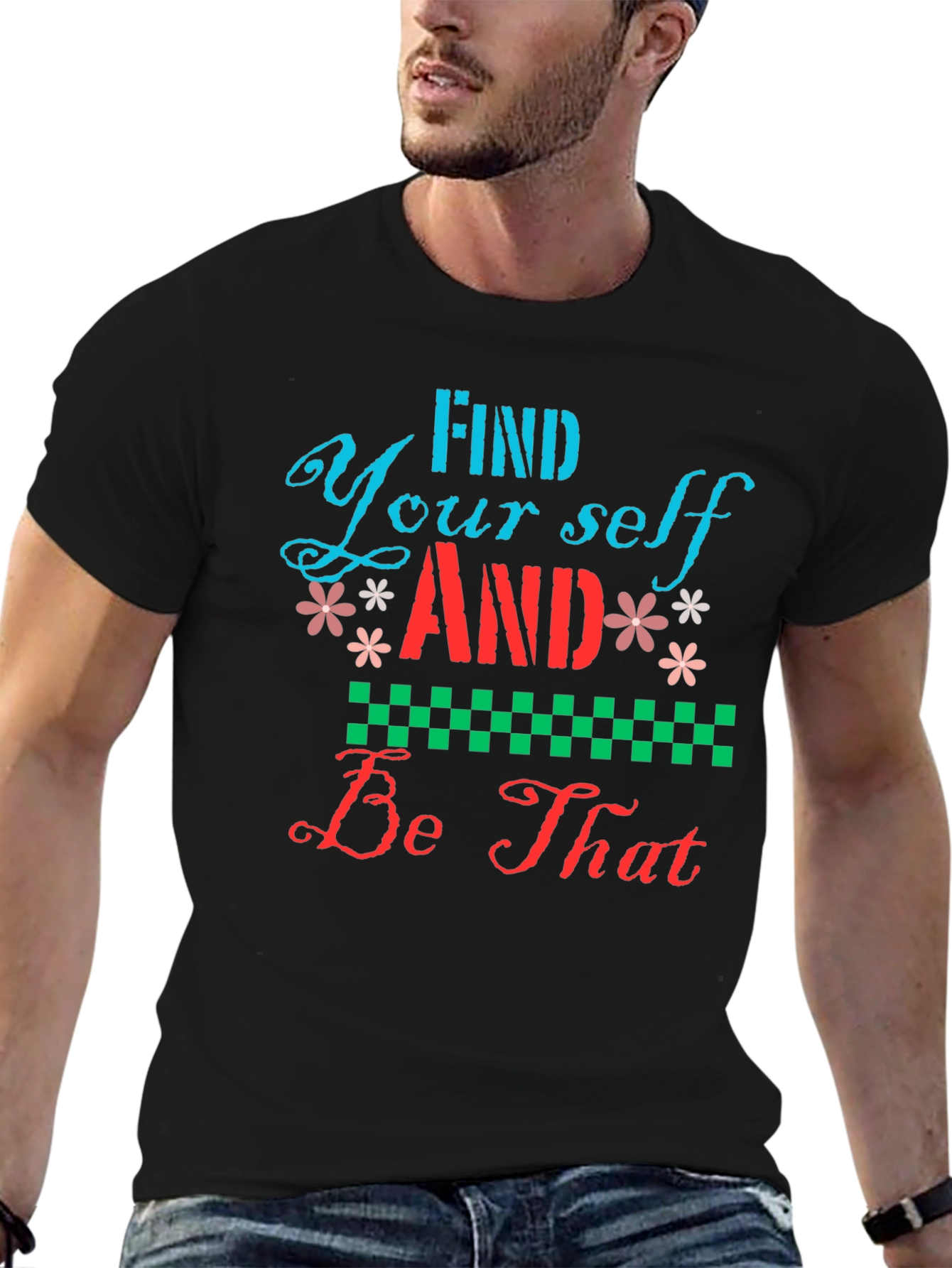 Find Yourself Graphic Tee - Stylish Black T-Shirt