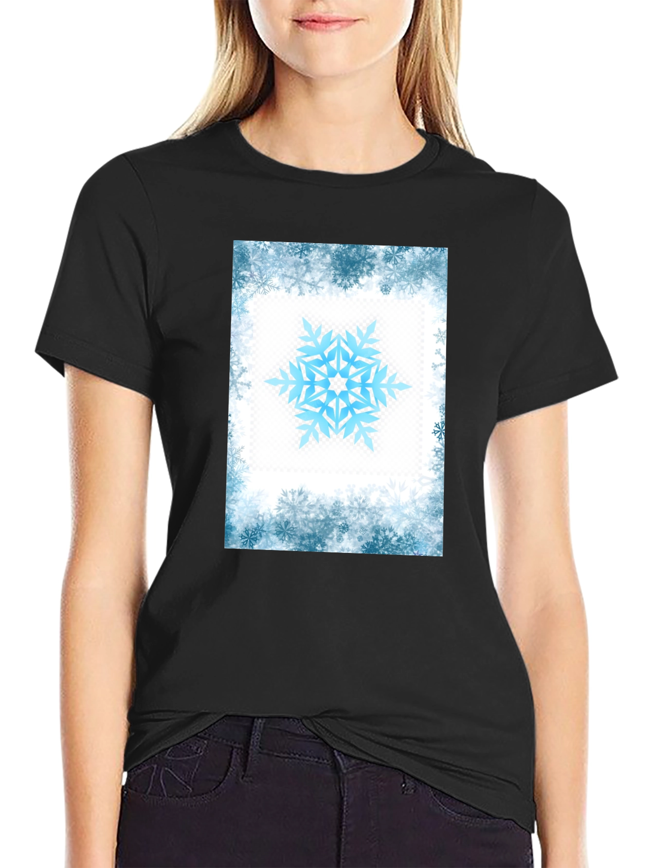 Snowflake Graphic Tee - Winter Holiday Style