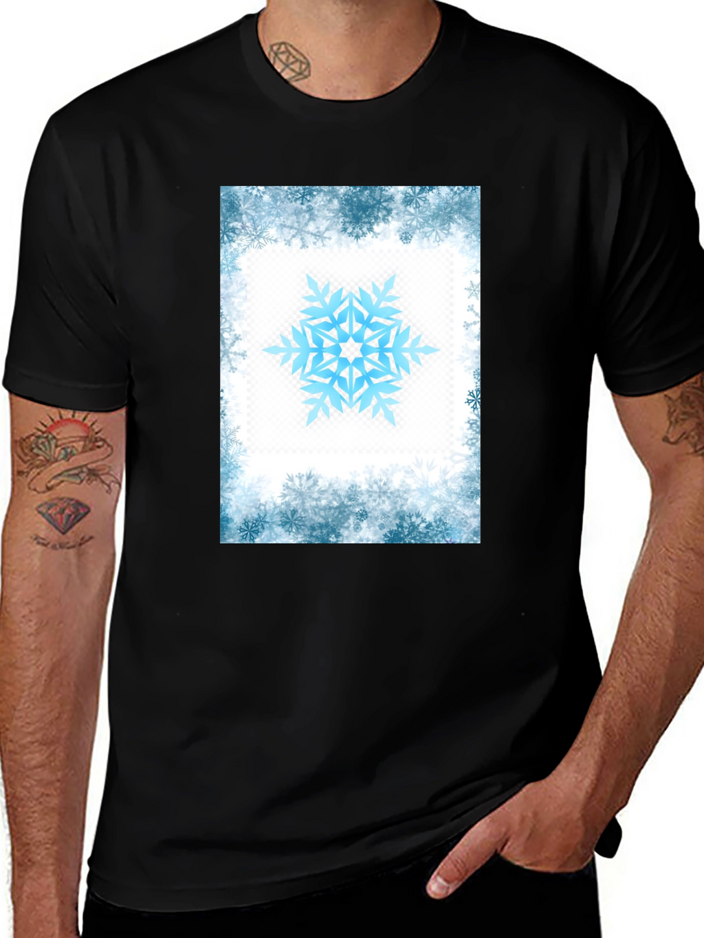 Snowflake Graphic Tee - Winter Holiday Style