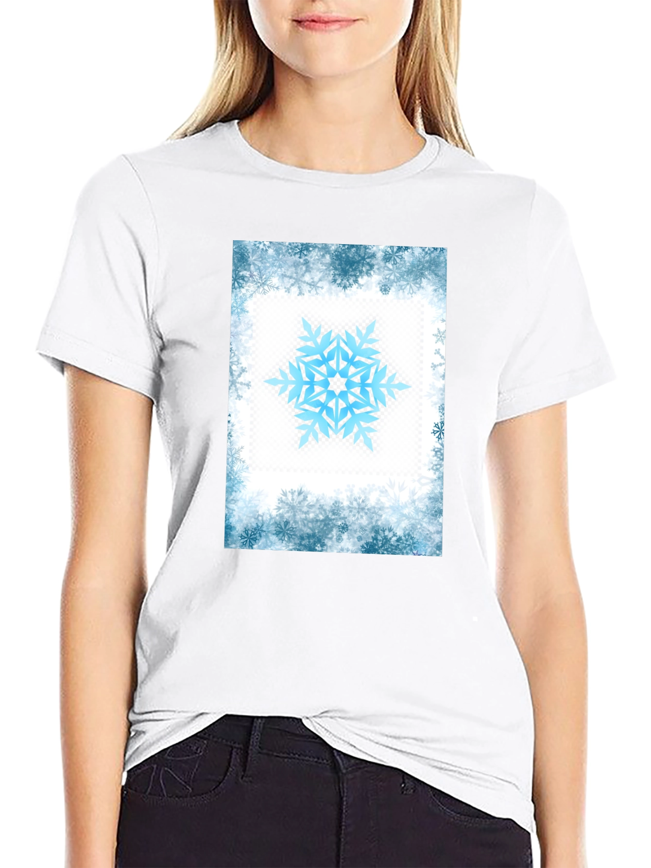 Snowflake Graphic Tee - Winter Holiday Style