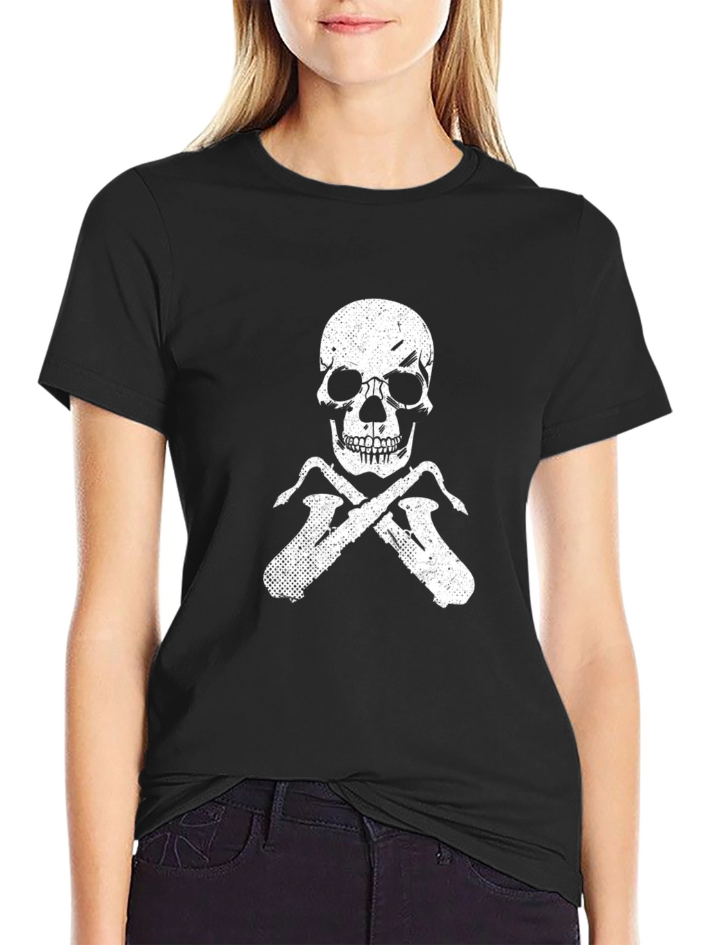 Skull & Saxophone Black T-Shirt