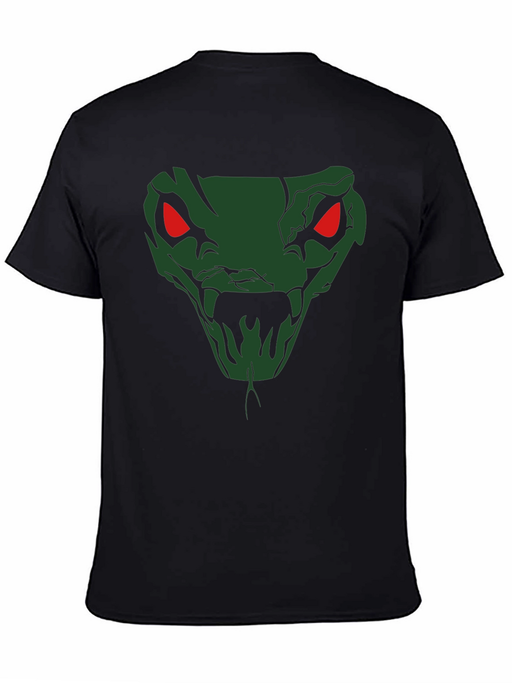 Venomous Snake Graphic T-Shirt - Mens Black Tee