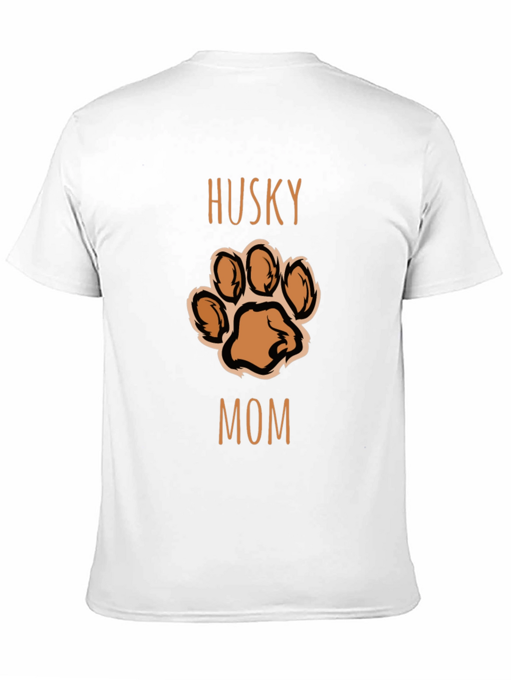 Husky Mom Paw Print T-Shirt - Black