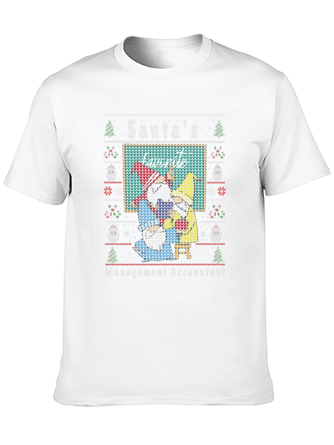 Santas Favorite Management Accountant Ugly Christmas Sweater T-Shirt