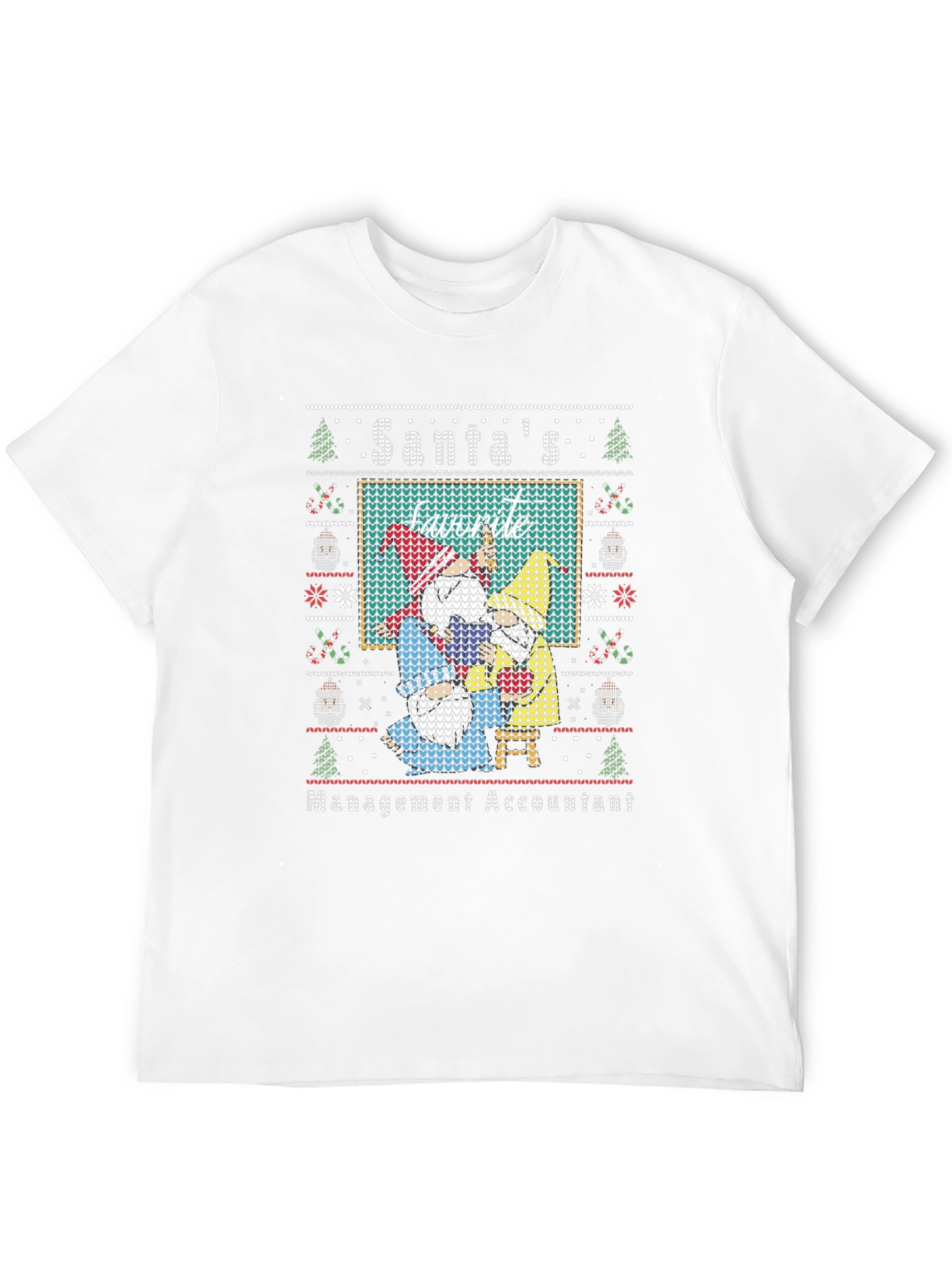 Santas Favorite Management Accountant Ugly Christmas Sweater T-Shirt