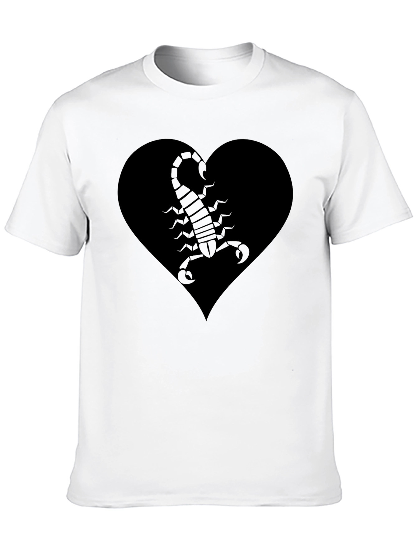 Heart Scorpion Graphic Tee - Black