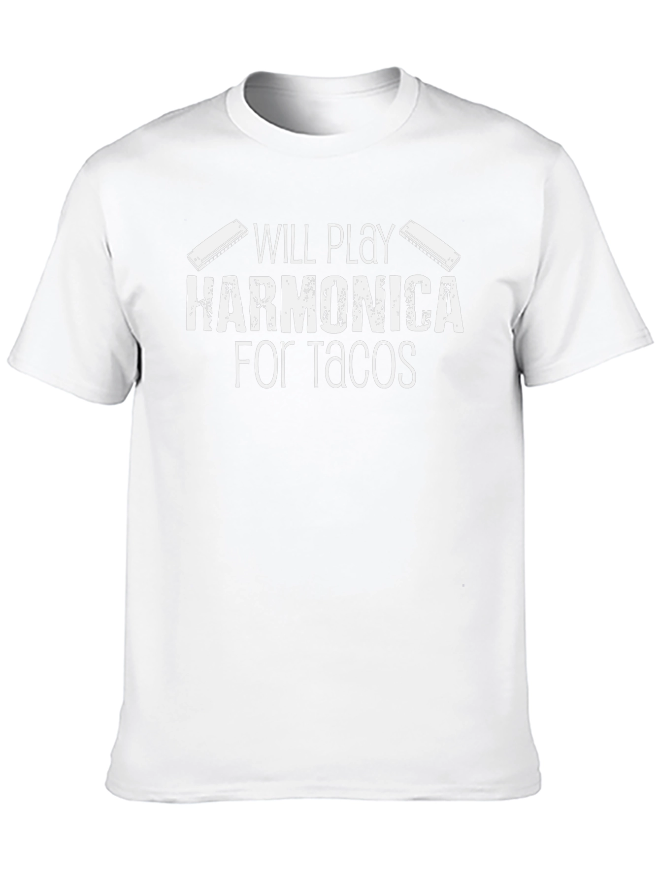 Harmonica for Tacos Black Graphic Tee