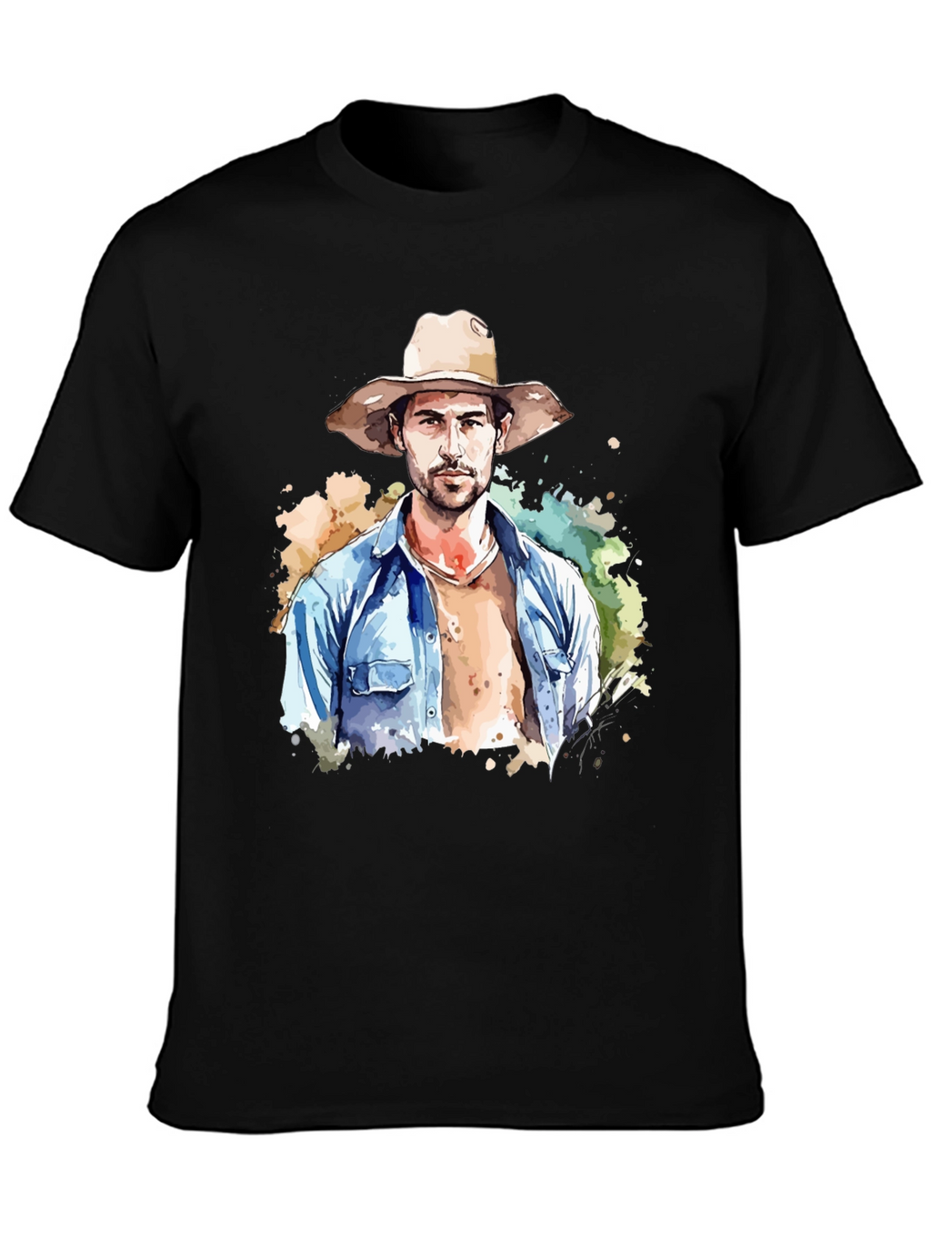 Watercolor Cowboy Graphic Tee