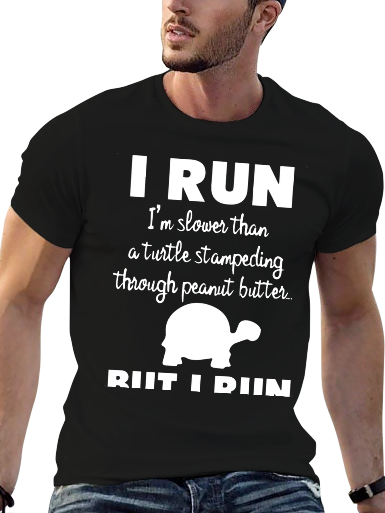 Funny Running T-Shirt: I Run Slower Than a Turtle