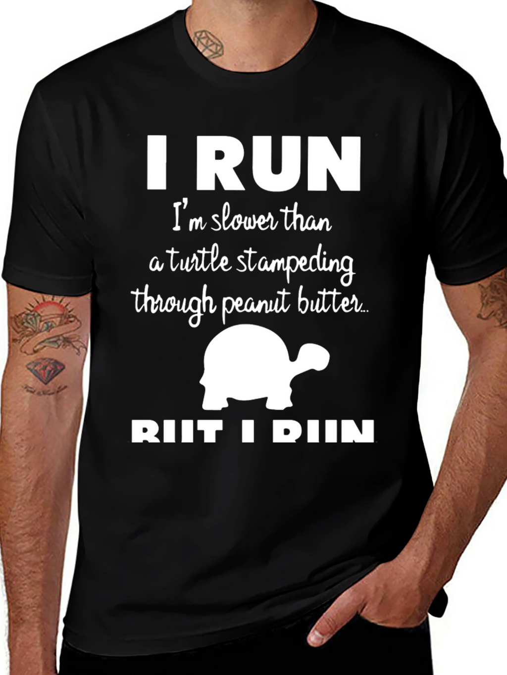 Funny Running T-Shirt: I Run Slower Than a Turtle