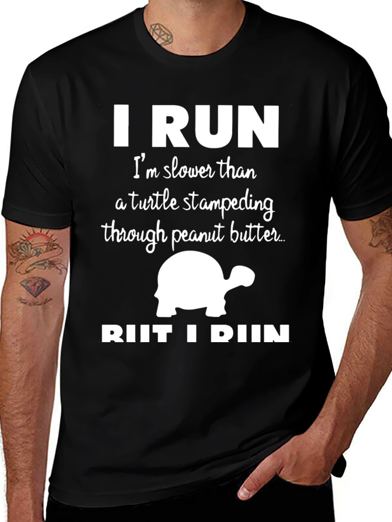 Funny Running T-Shirt: I Run Slower Than a Turtle