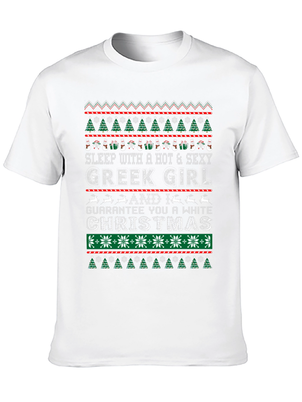 Funny Greek Girl Christmas Graphic Tee