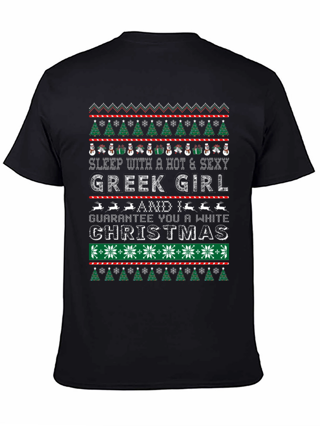 Funny Greek Girl Christmas Graphic Tee