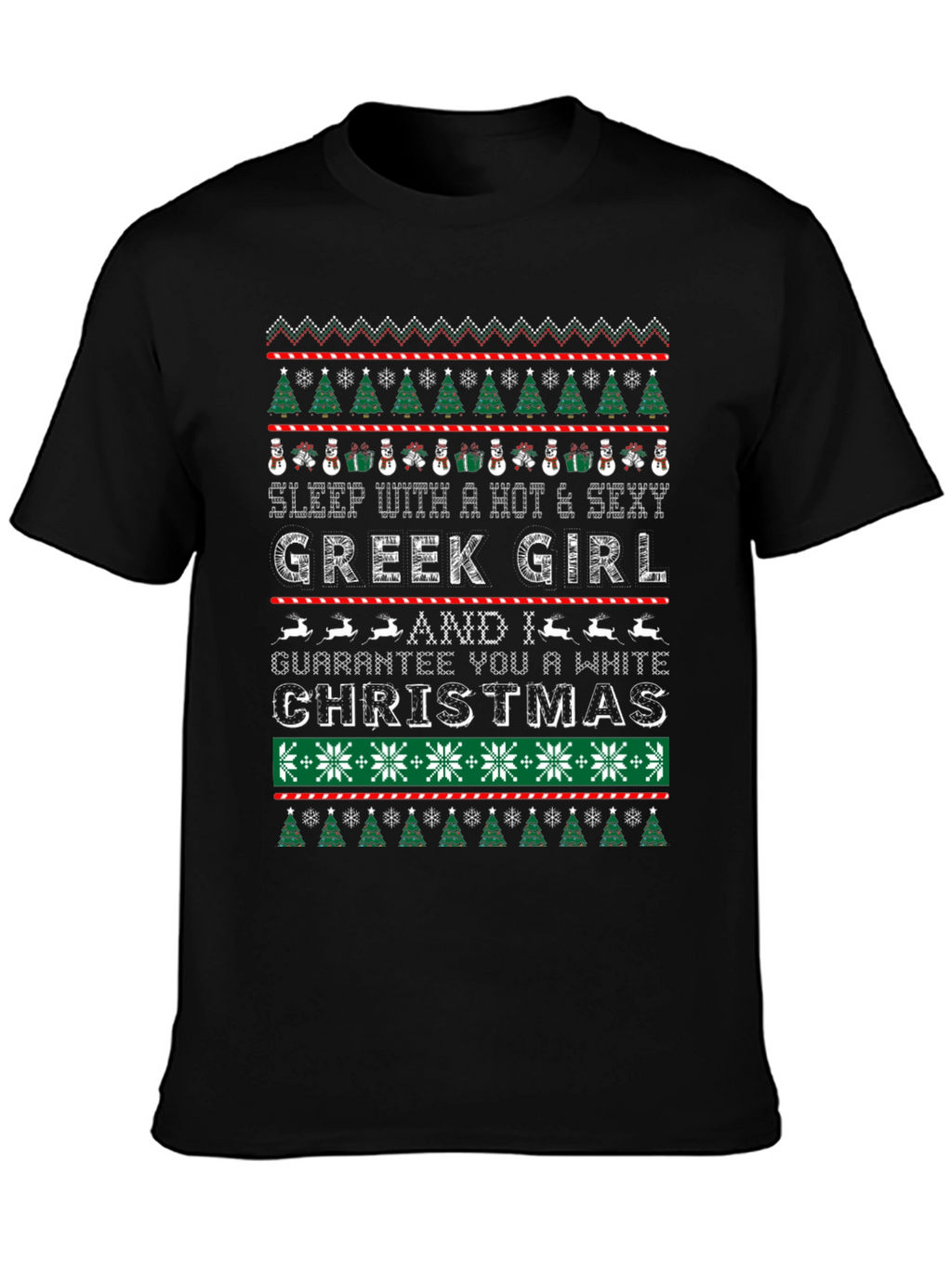 Funny Greek Girl Christmas Graphic Tee