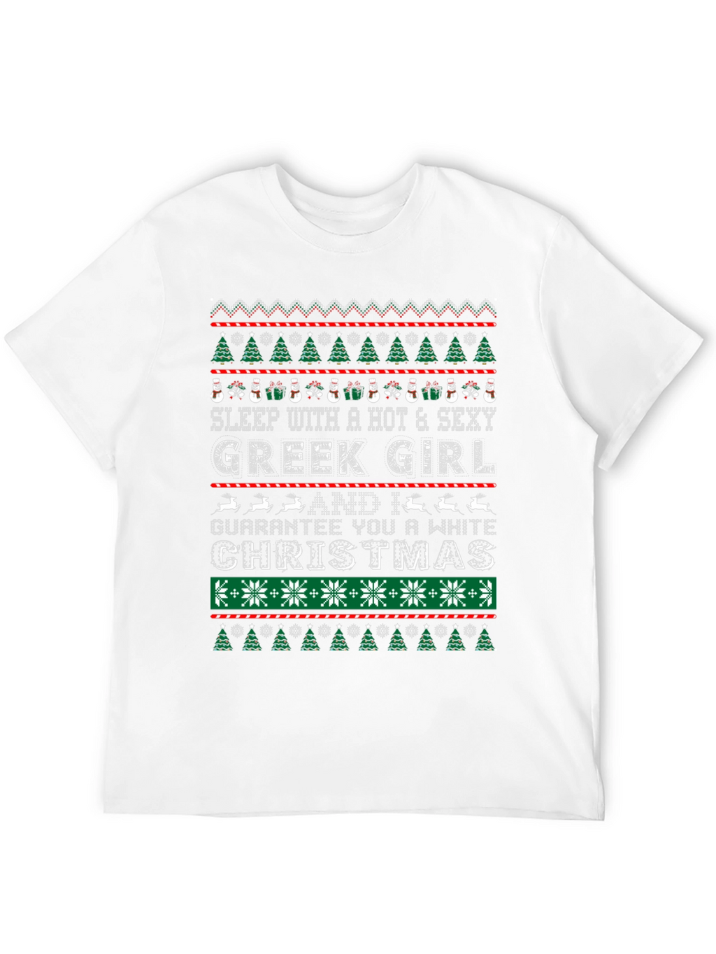 Funny Greek Girl Christmas Graphic Tee