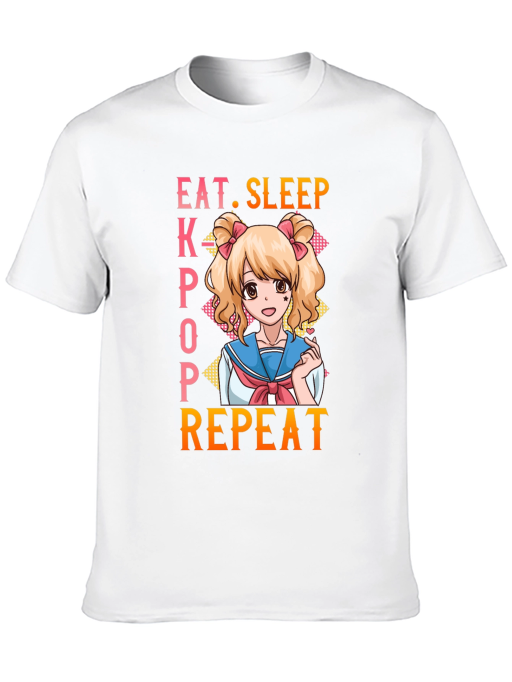 Eat Sleep Kpop Repeat Anime T-Shirt