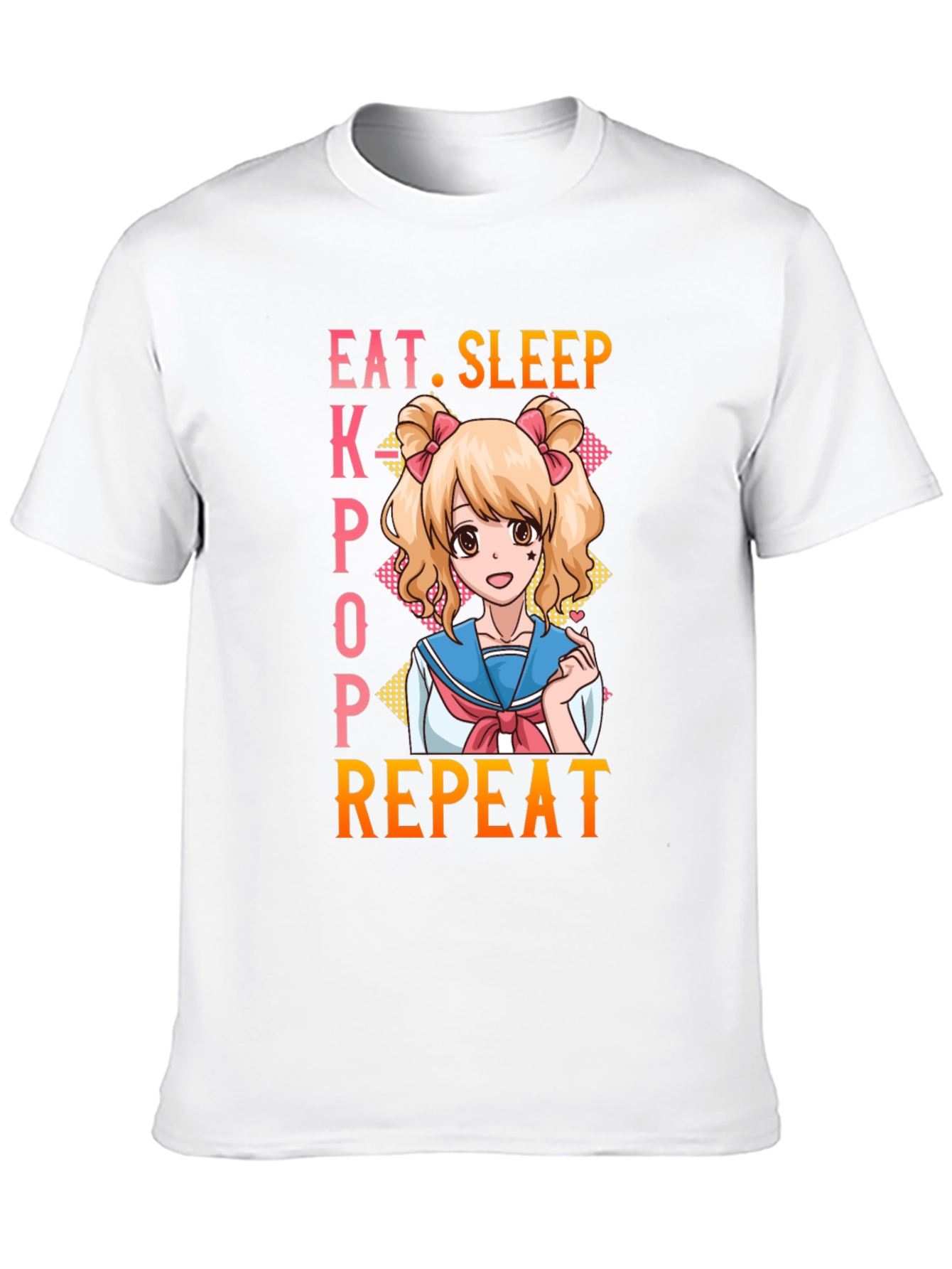 Eat Sleep Kpop Repeat Anime T-Shirt