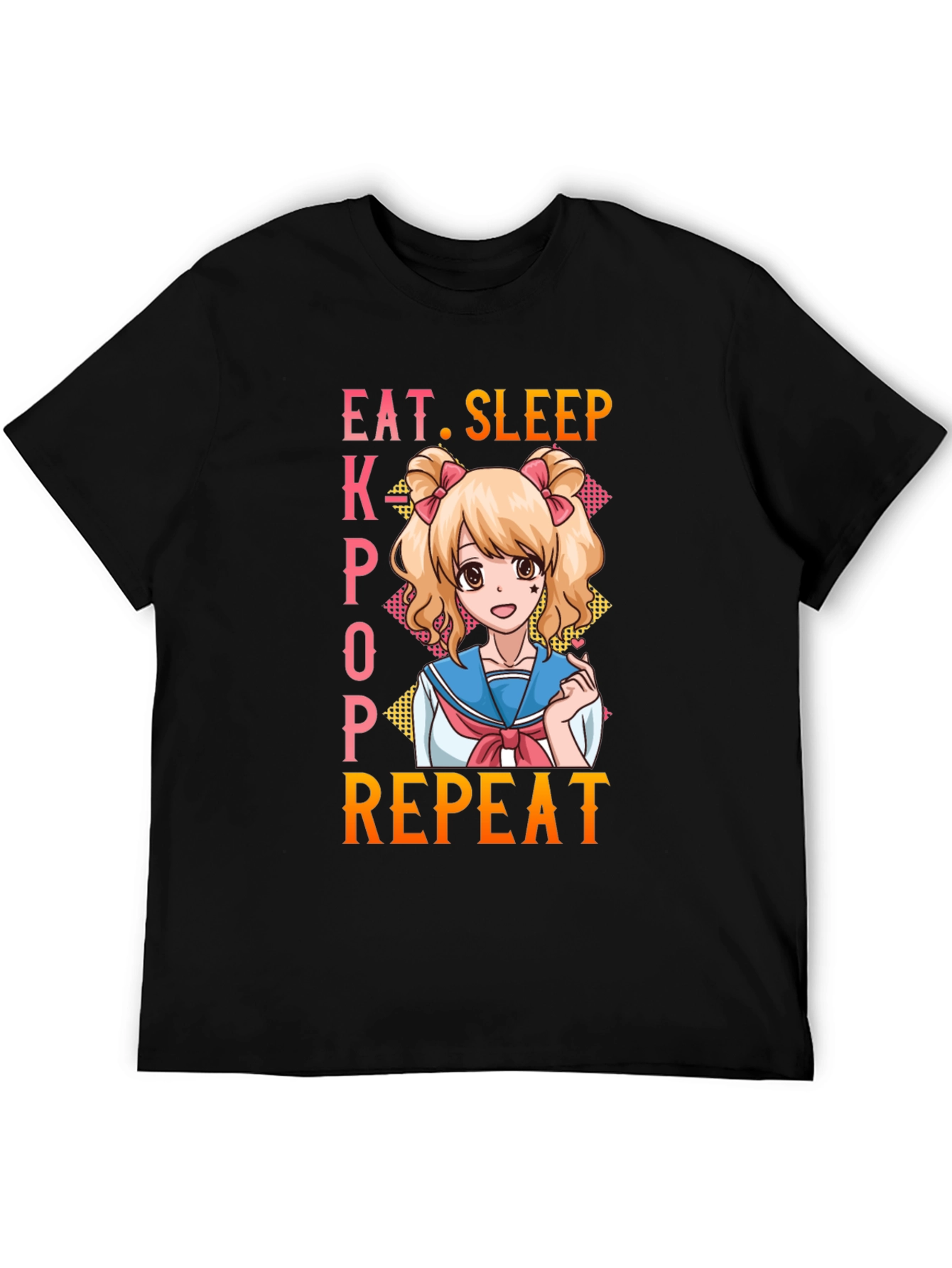 Eat Sleep Kpop Repeat Anime T-Shirt